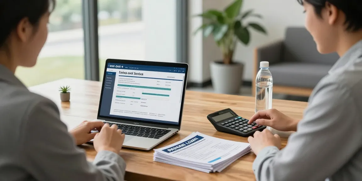 Professional payday loans service in Alberta, advisor assisting clients with loan applications.