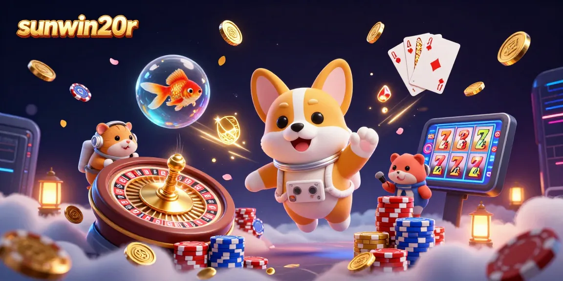 Experience thrilling gameplay at sunwin20r with a 3D illustration of a space station casino.