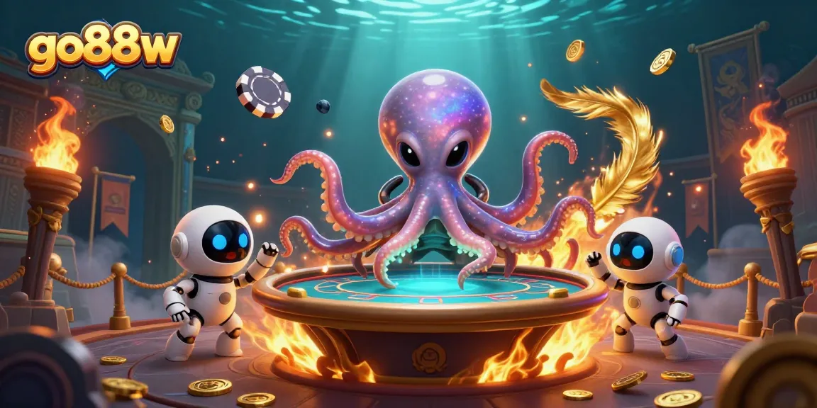 Engage with go88w as the alien octopus and robot navigate an exciting underwater poker galaxy.