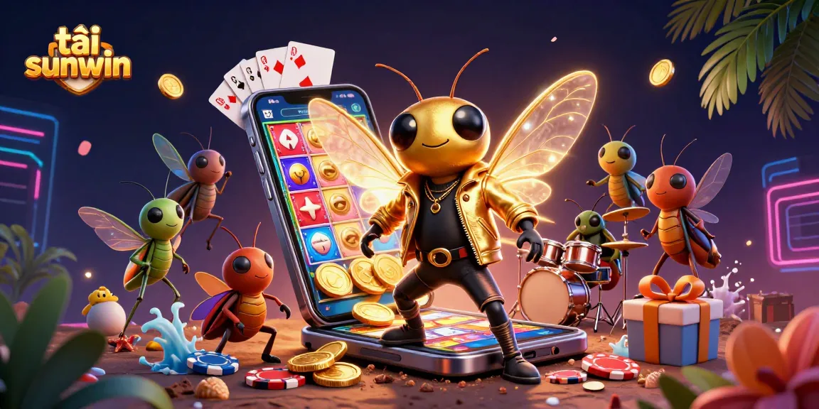 Play exciting slot games with tải sunwin, featuring vibrant characters and casino elements