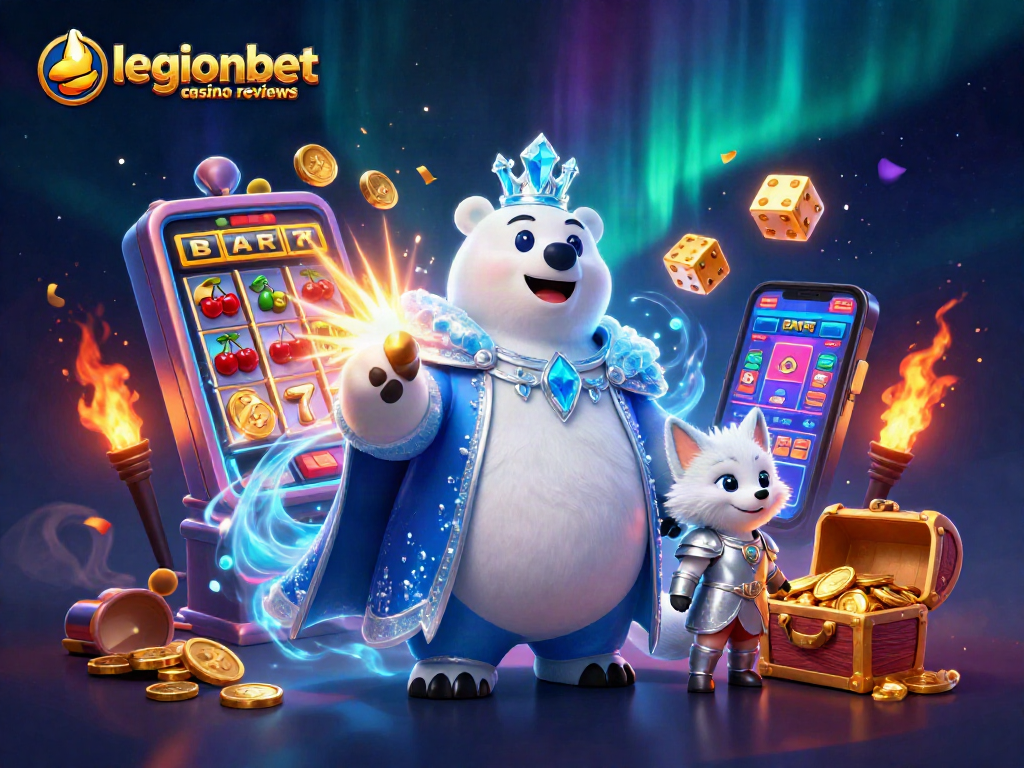 Discover the thrilling legionbet casino reviews with an explosive jackpot, featuring a polar bear and fox.